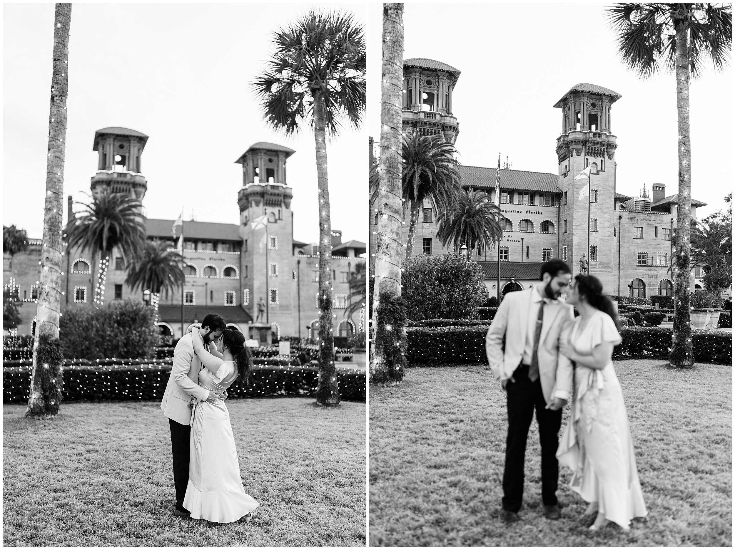 nights of lights st augustine engagement session