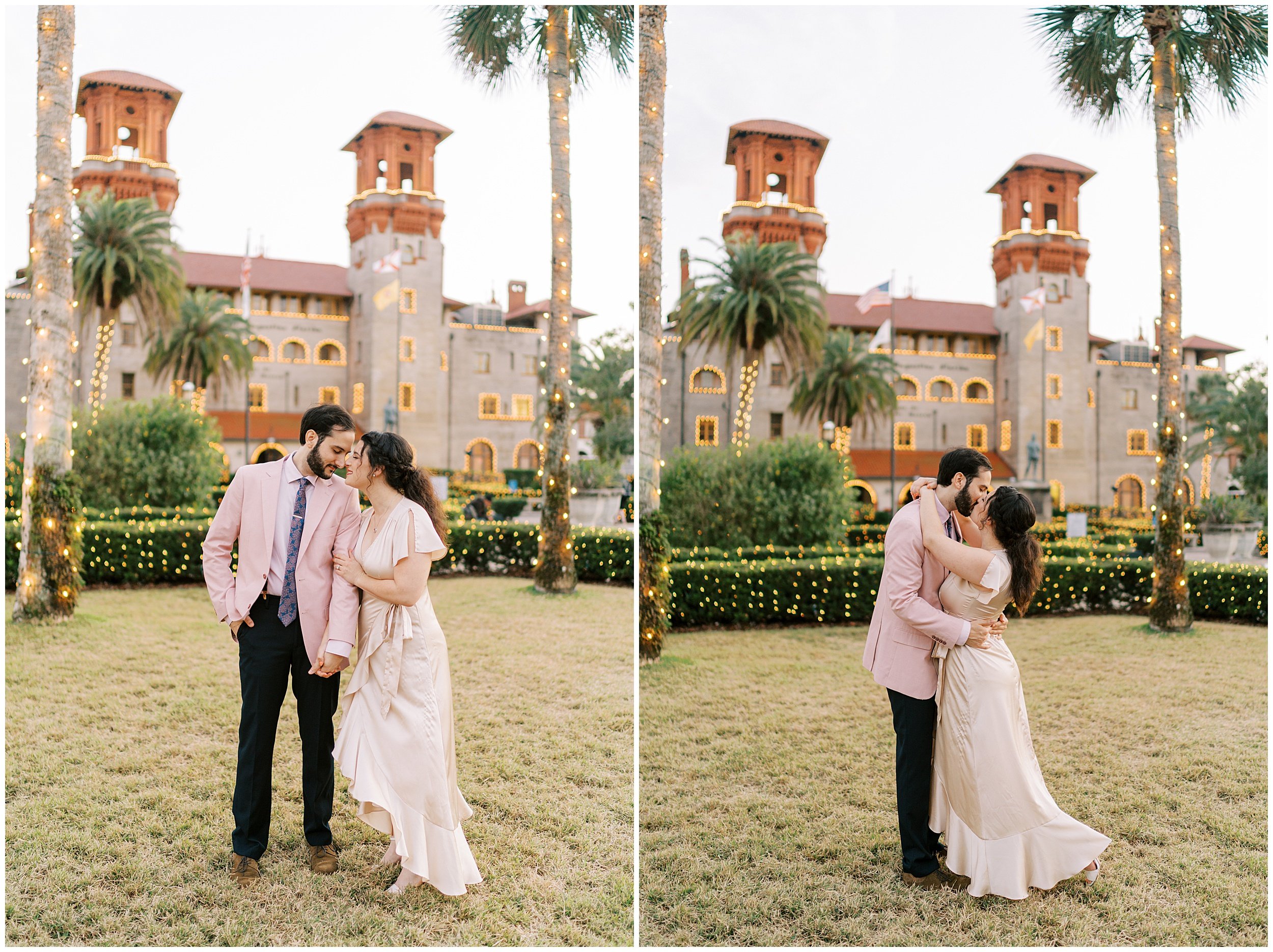 nights of lights st augustine engagement session
