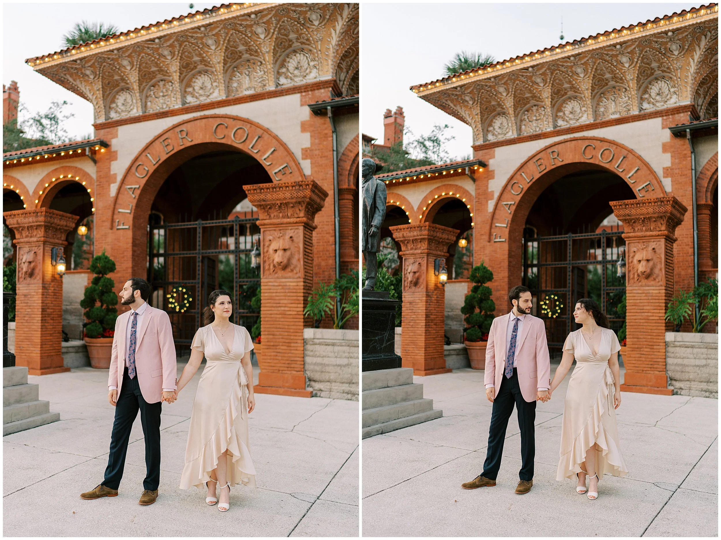 nights of lights st augustine engagement session