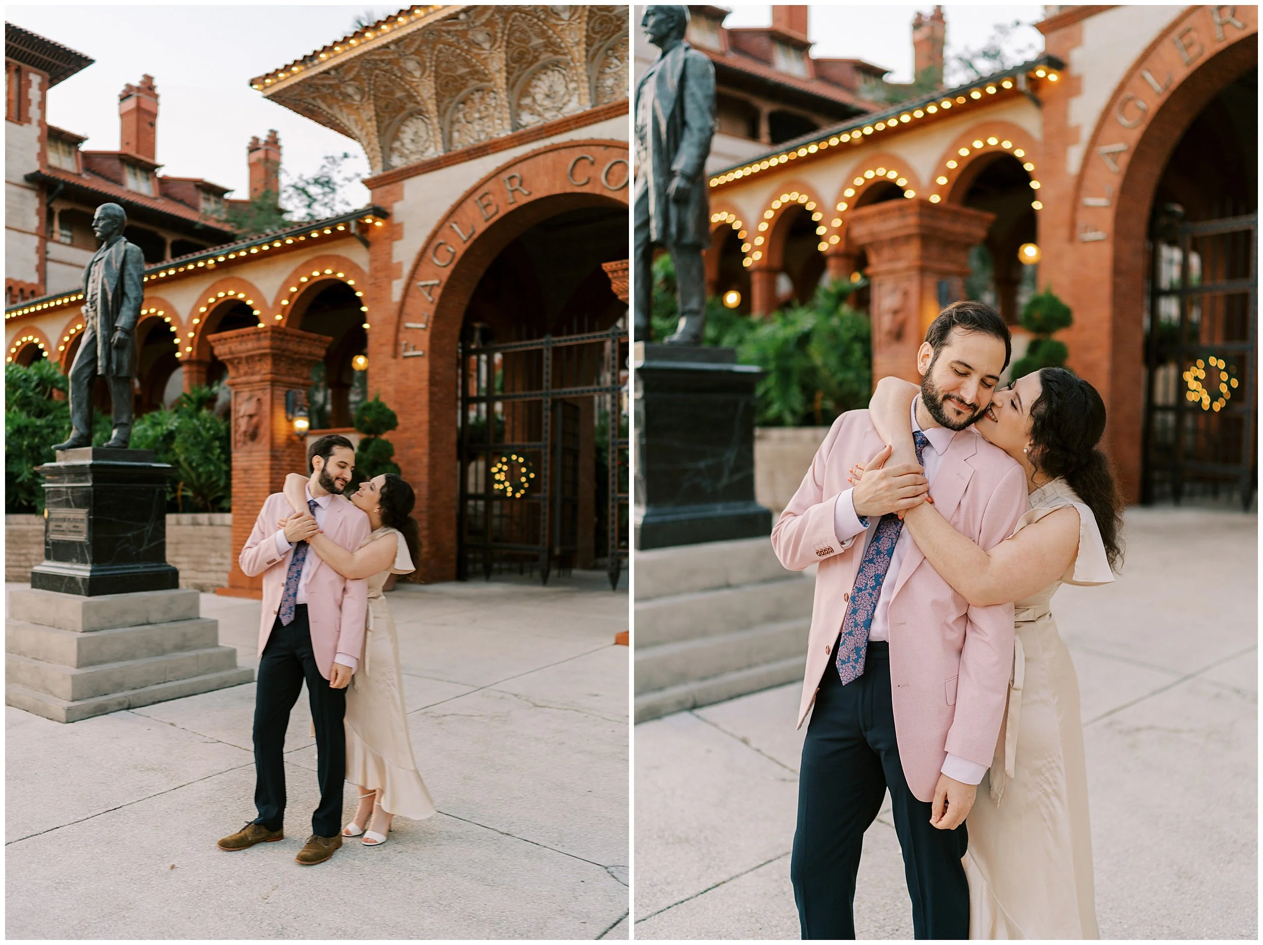 nights of lights st augustine engagement session