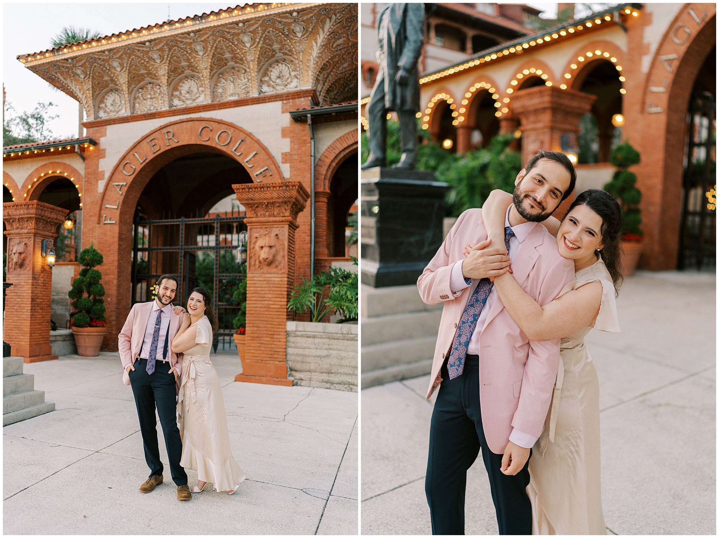 nights of lights st augustine engagement session