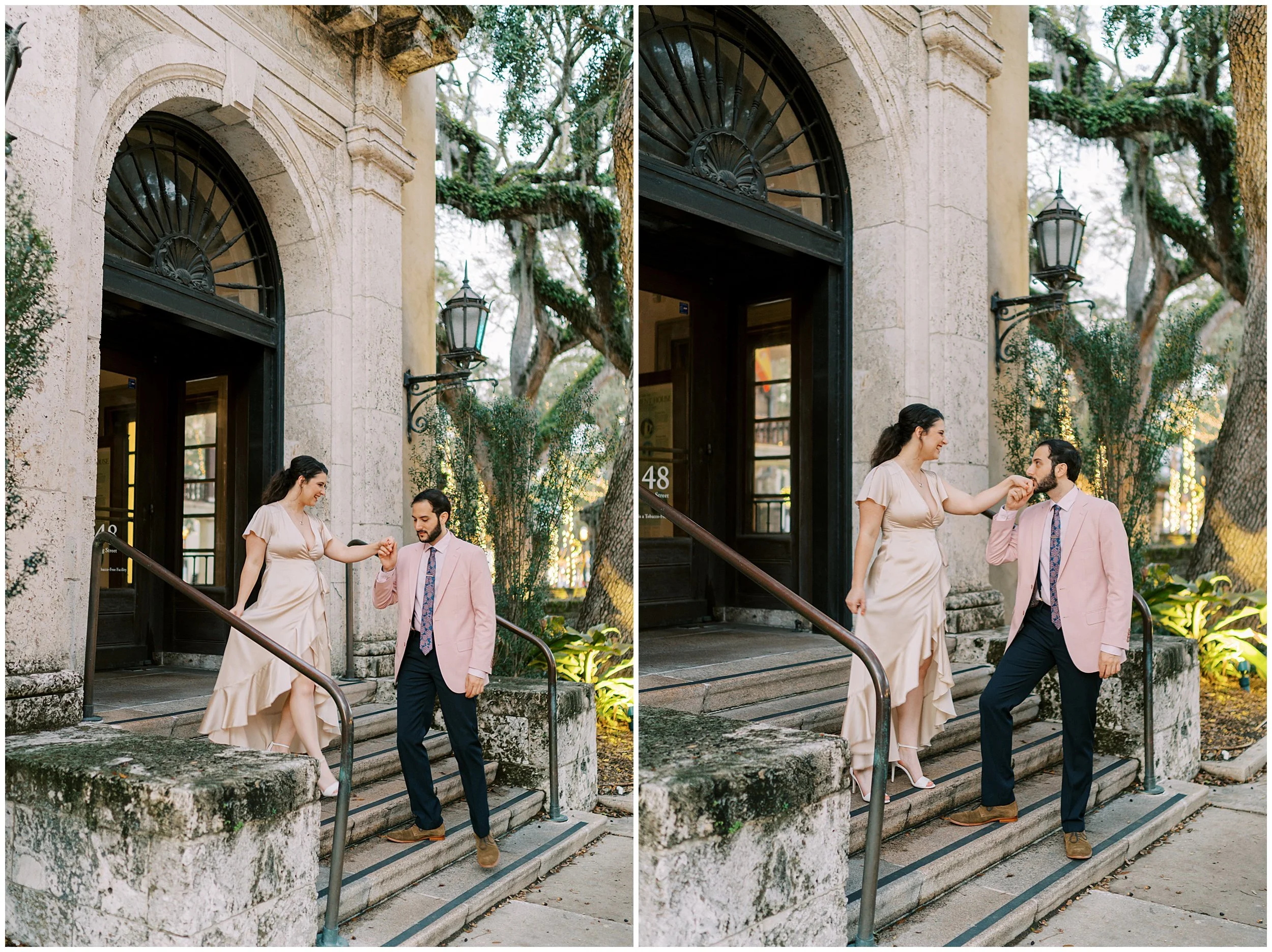 nights of lights st augustine engagement session