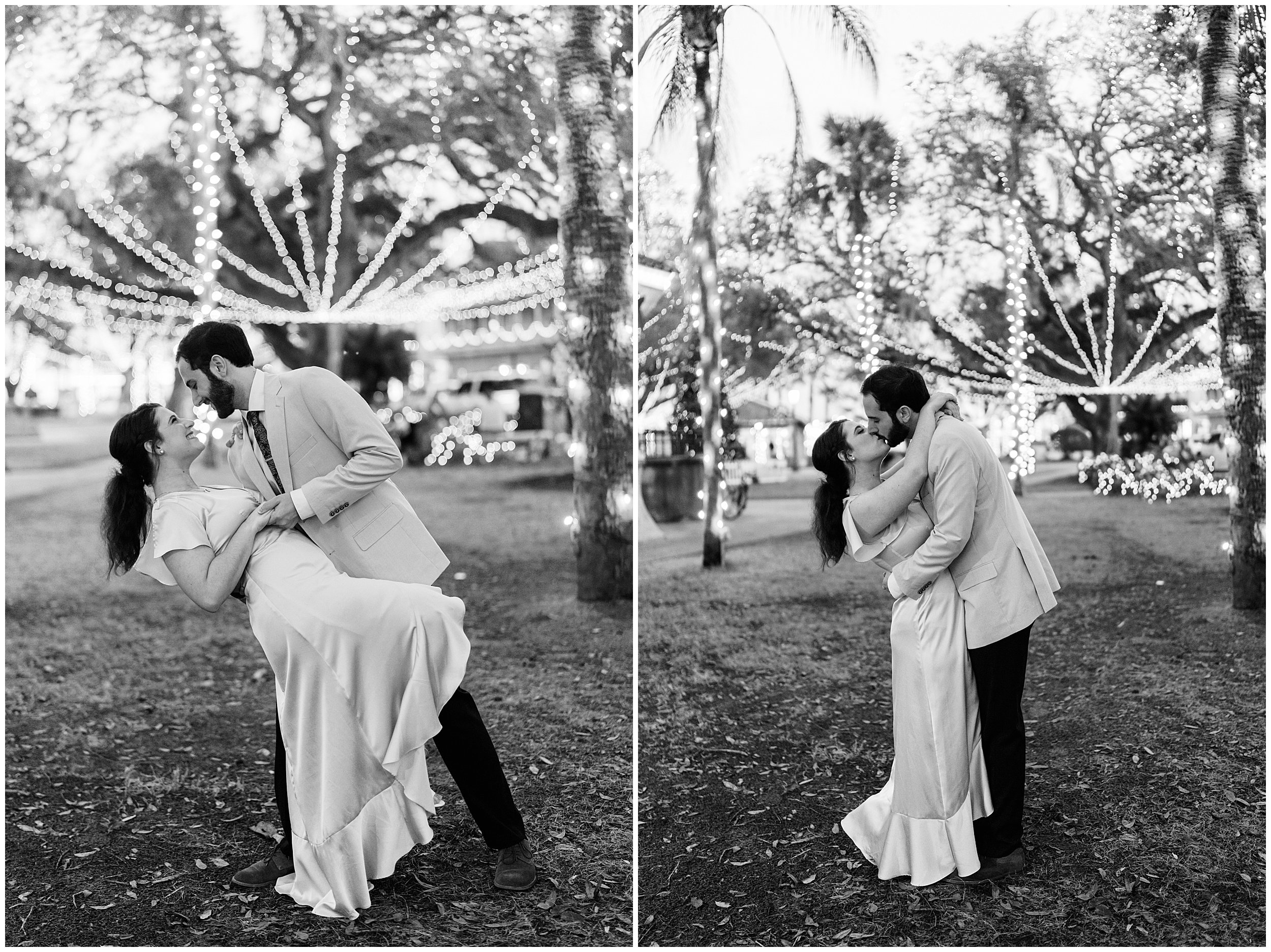 nights of lights st augustine engagement session