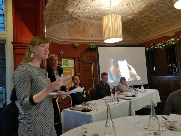 Our Deirdre Gormain addressing the Irish in Britain AGM
