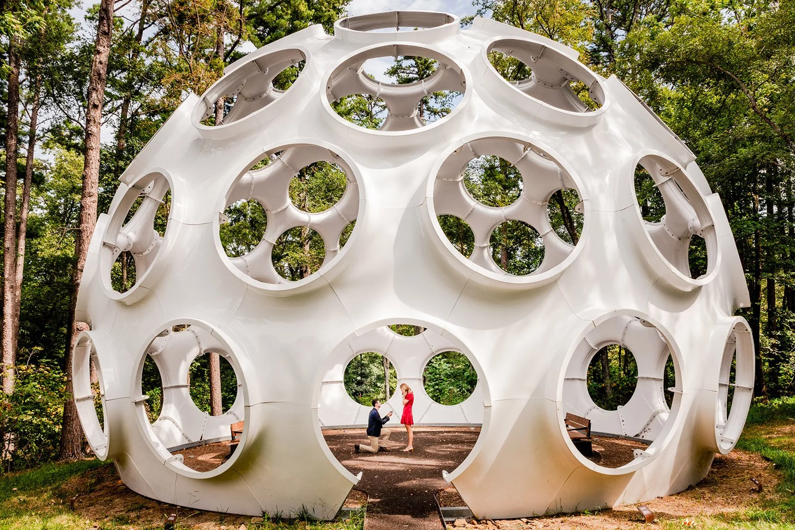 Wedding Proposals and Engagements at Crystal Bridges Museum of American