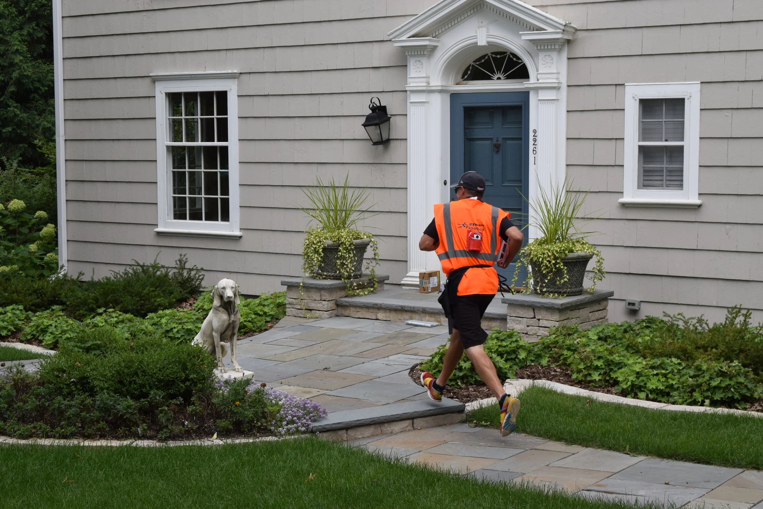 Delivery contractors wear cameras and carry GPS devices to give clients assurance that their materials are being delivered. Photo by Abdi Mohamed