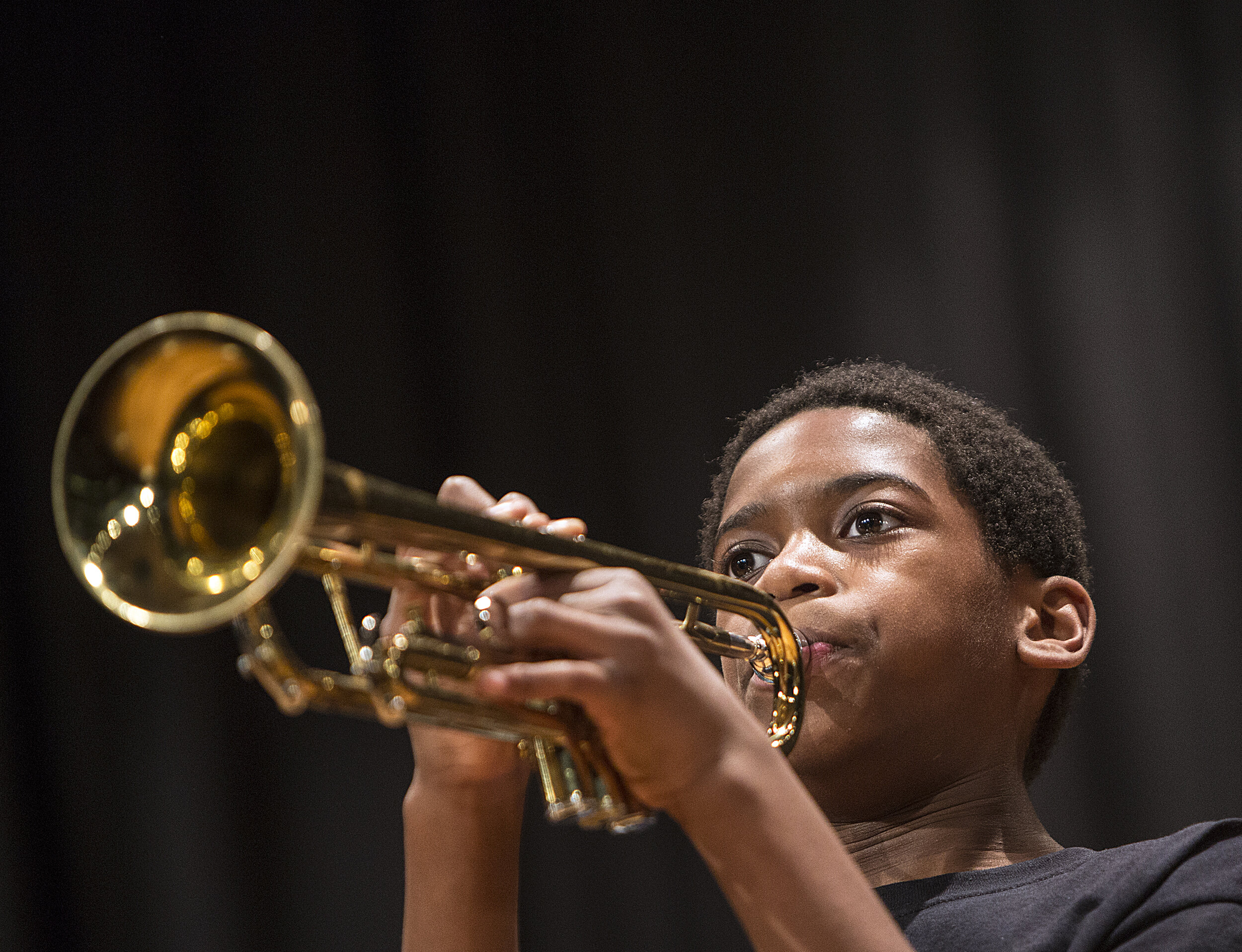 Young music novices feel the rush of playing like an HBCU band