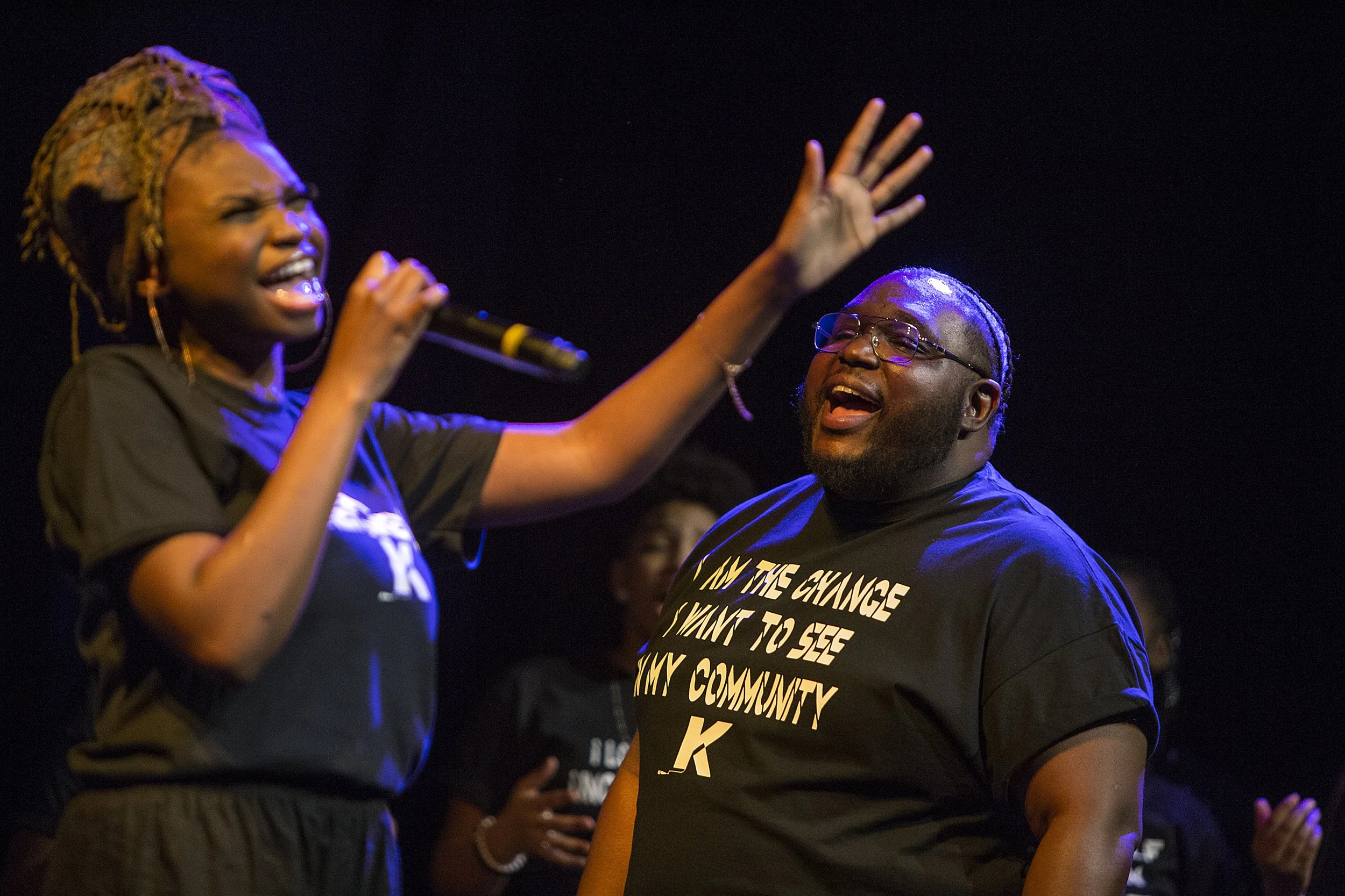 Courtland Pickens leads his youth choir Known through these times