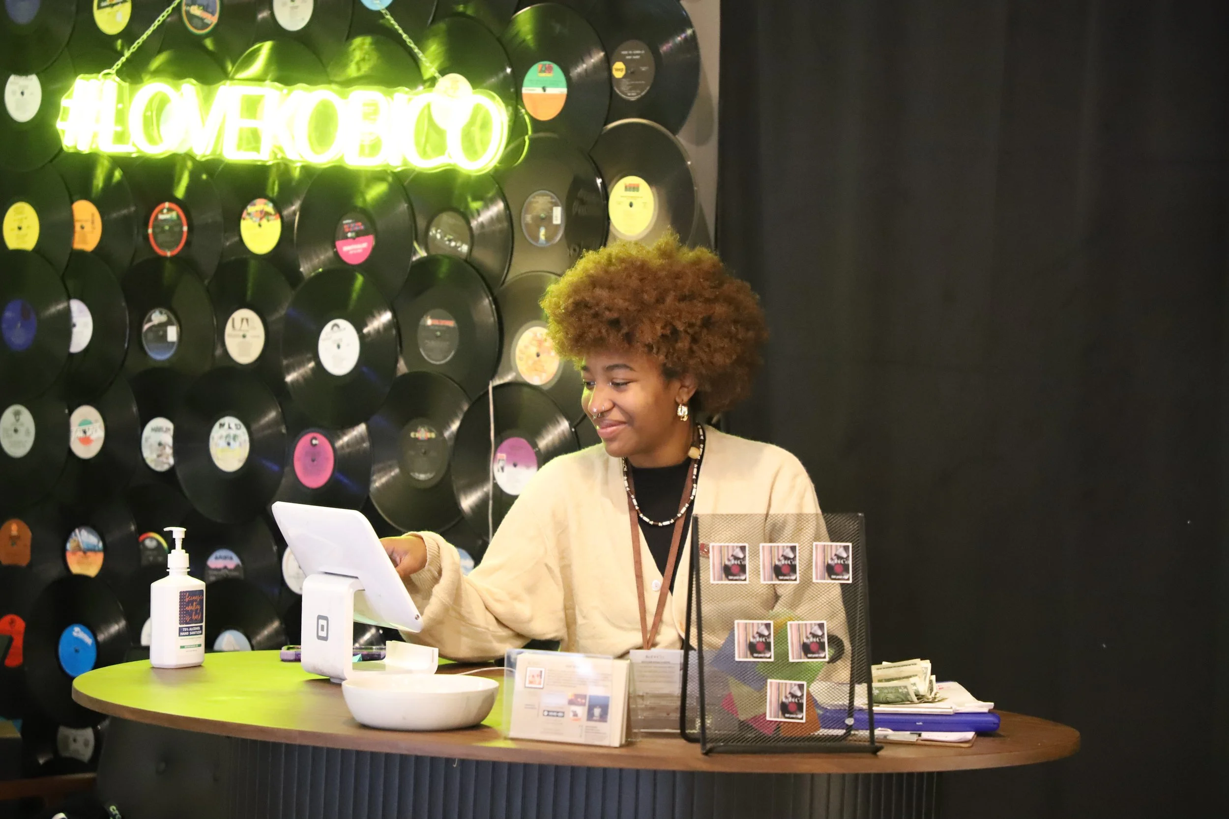 Kobi Gregory sells good-smelling candles for a good cause