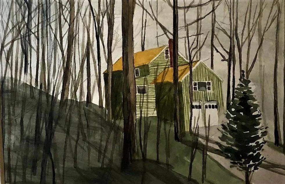 Turn the Lights Off When You’re Done watercolor on paper 5” x 7” 2018