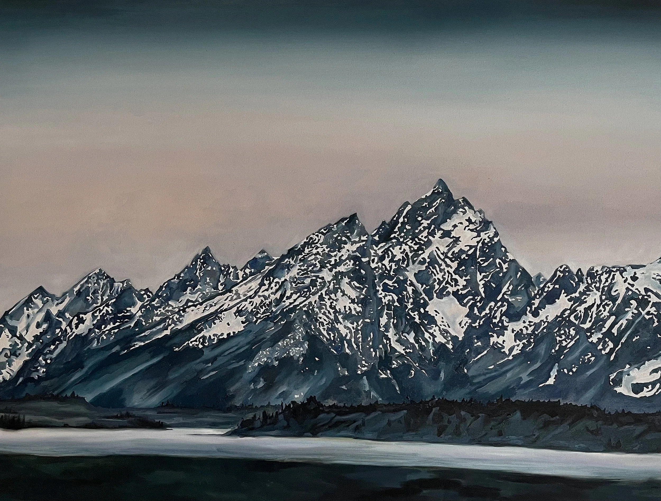  Take Me To The Tetons  Oil on Canvas  48” x 24”   2021 