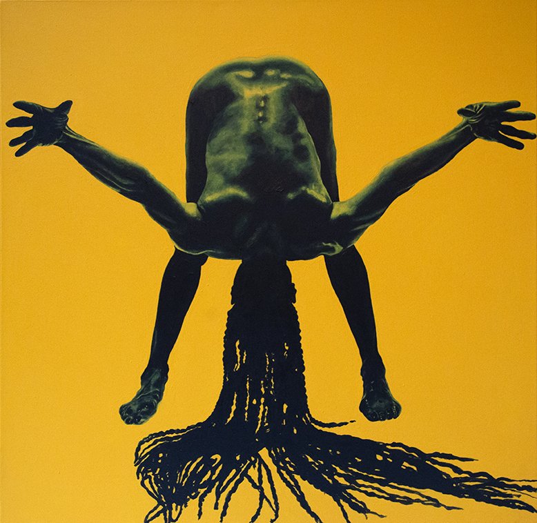  "Crux," acrylic on canvas, 36x36 inches, 2025 