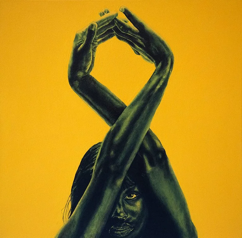  "Cusp," acrylic on canvas, 24x24 inches, 2025 