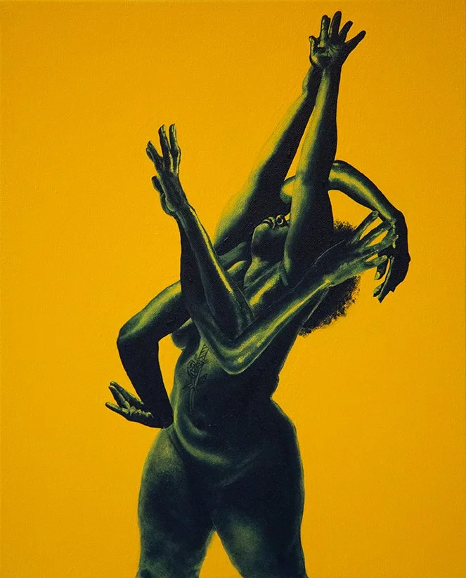  "Fight or Flight," acrylic on canvas, 16x20 inches, 2025 