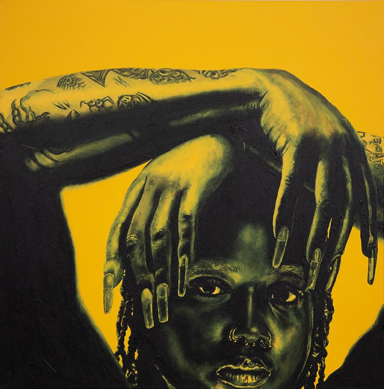  "Gel," acrylic on canvas, 24x24 inches, 2024 
