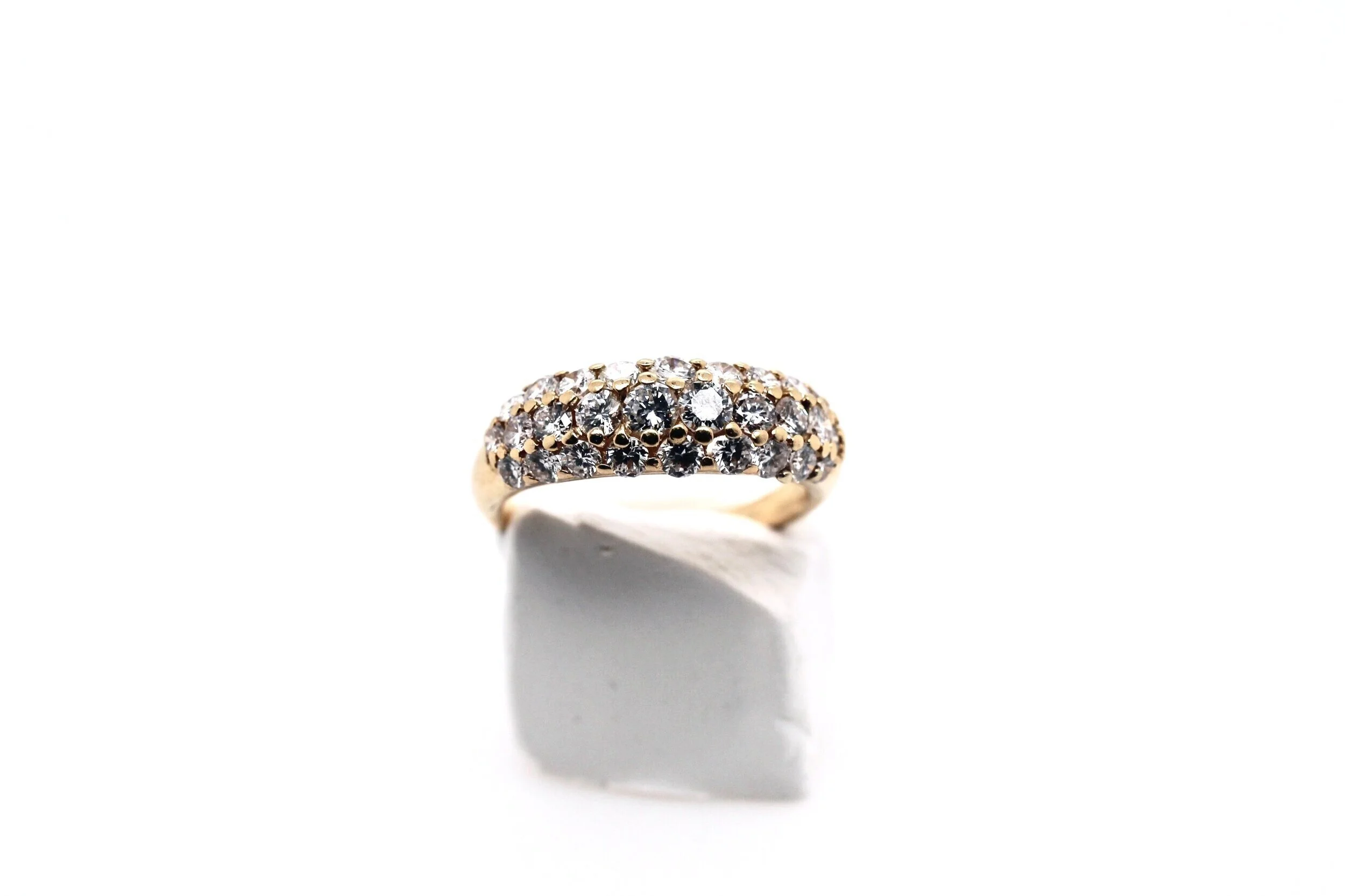 Gold Pave Diamond Ring