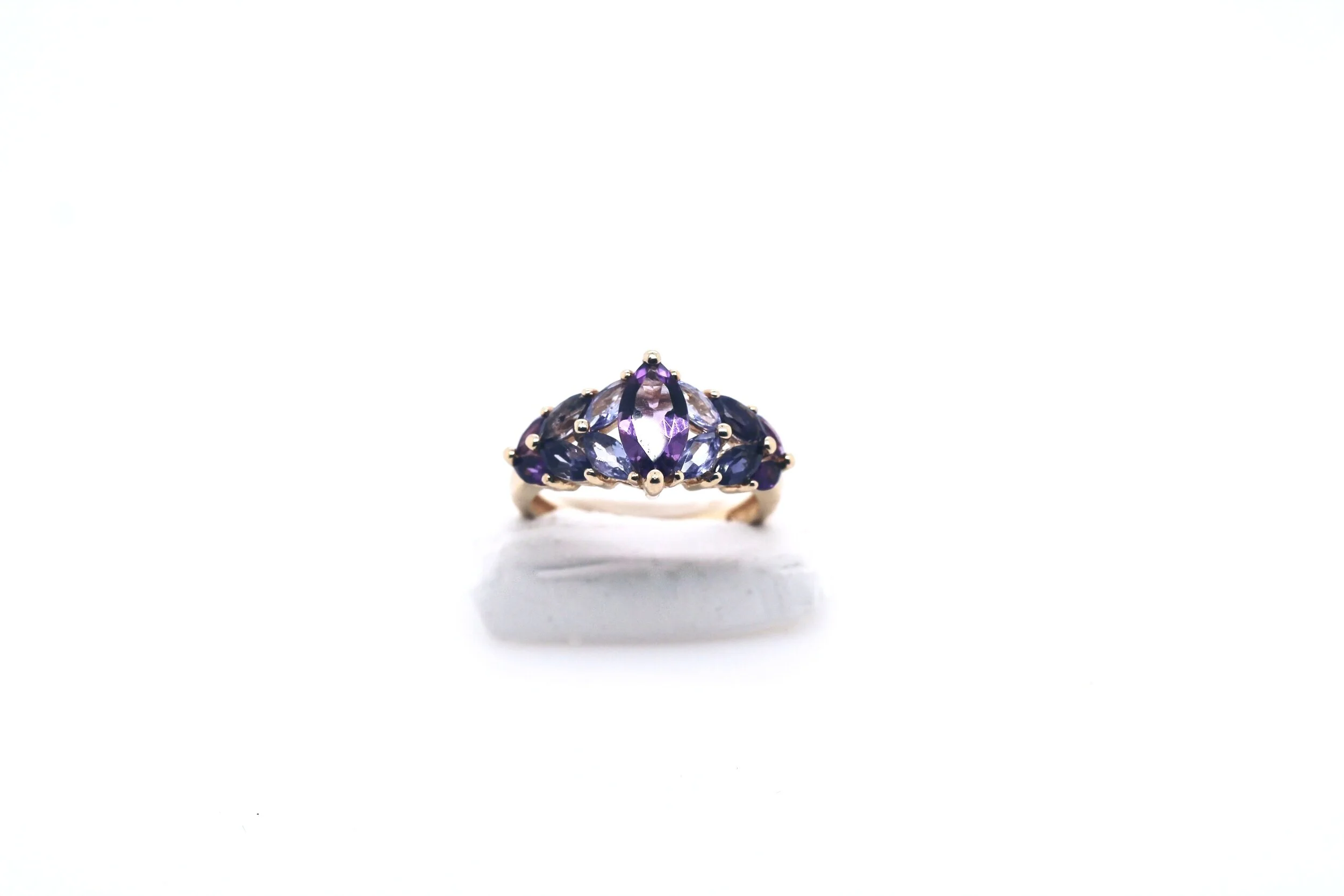 Amethyst and Tanzanite Ombre Ring
