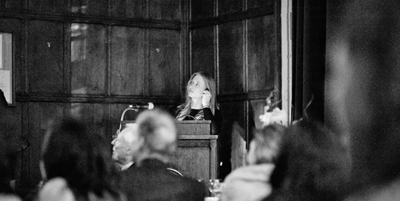 Rebecca shows her proof of concept at the Explorer's Club in NYC