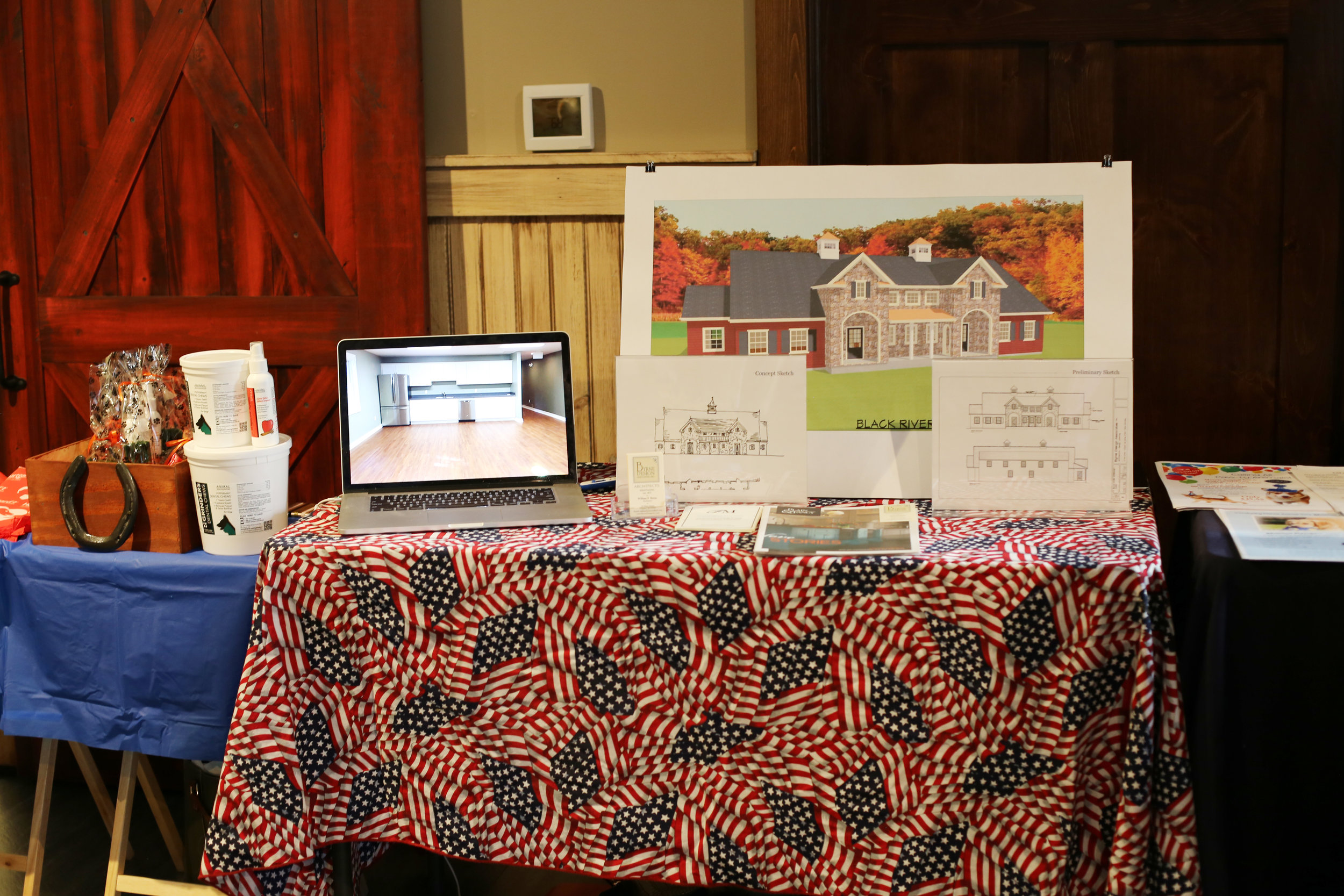 Byrne Design Associates' display table at the BRVH Open House