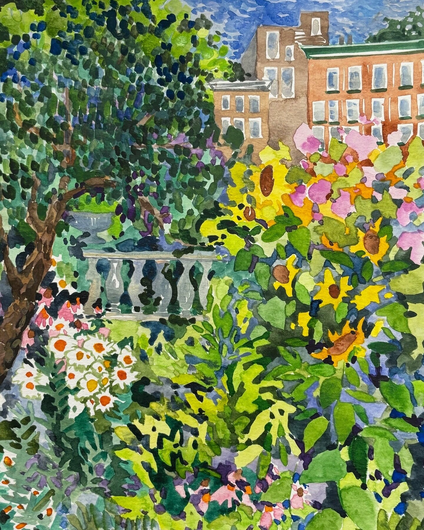 This week&rsquo;s featured work from our Call to Artists is a painting of the garden in summer by hazeljarvisstudio 

Submit your ESG-inspired work of any medium to art@elizabethstreetgarden.com and use #iArtESG 

#ElizabethStreetGarden #SaveESG