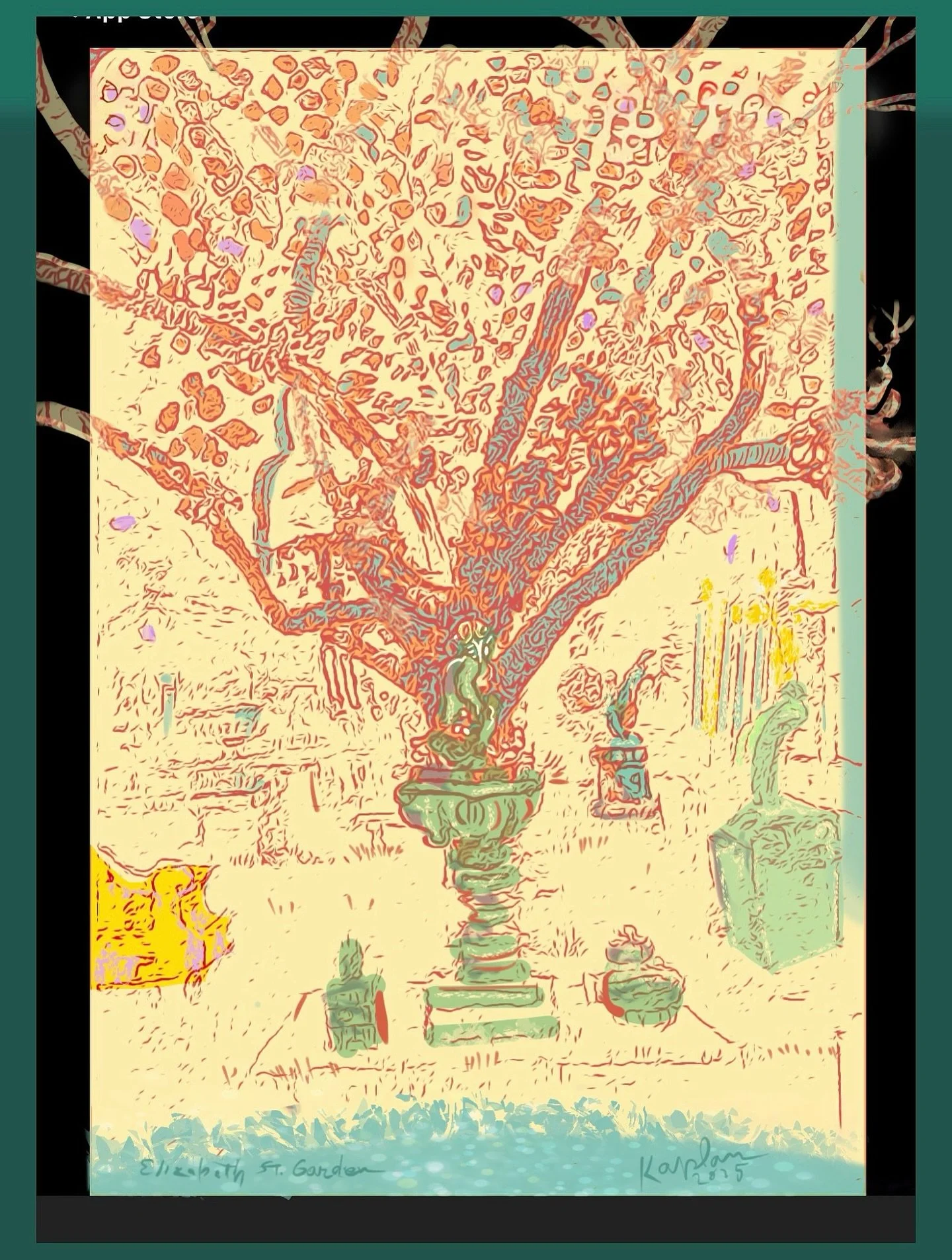 This week&rsquo;s featured work from our Call to Artists is a piece by @lawrence.kaplan 

Submit your ESG-inspired work to art@elizabethstreetgarden.com