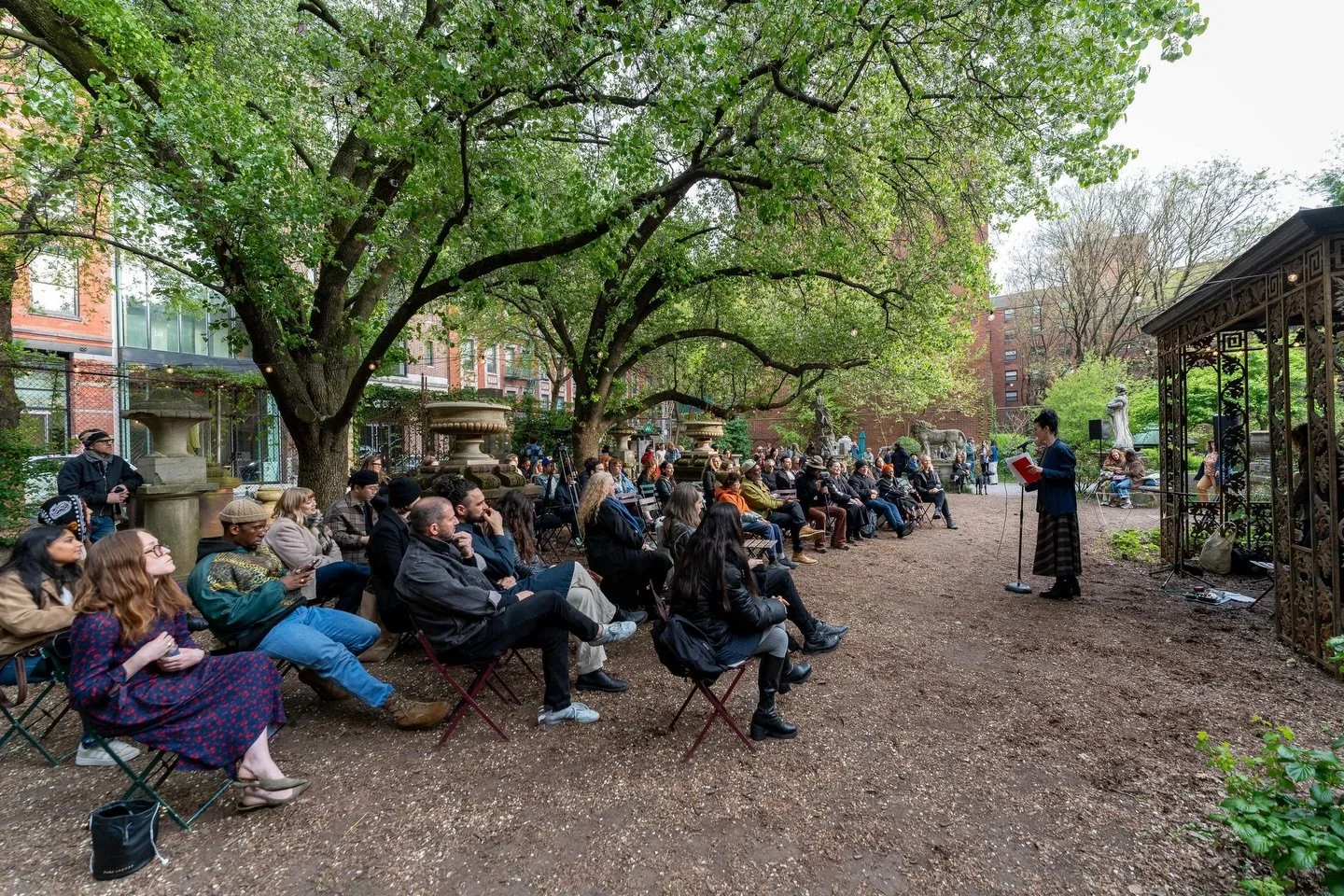What a special day celebrating our Mother Earth together in the Garden! 

Thanks to @michiganmanhattan for curating such a wonderful evening of shared appreciation for Earth Day. 

A special thanks to the amazing readers &amp; performers 
Jesse Paris