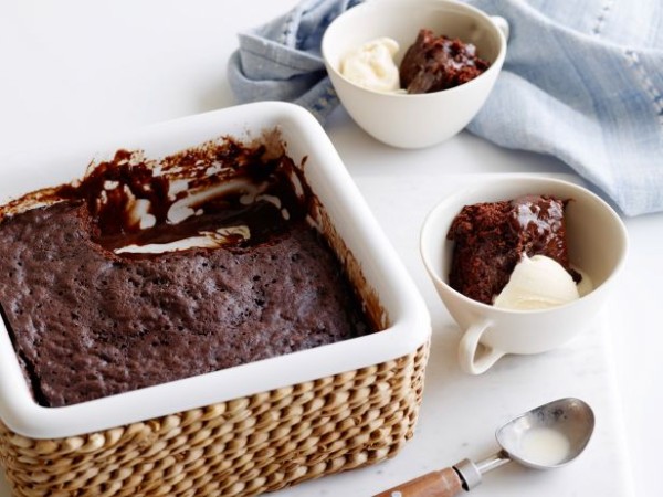 Chocolate pudding served with vanilla ice cream (Source: foodnetwork )
