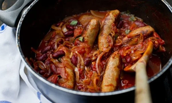 Sausage and kidney bean stew (Source: theguardian )