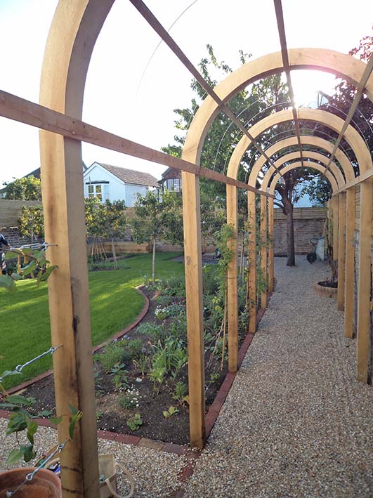 Oak garden arches