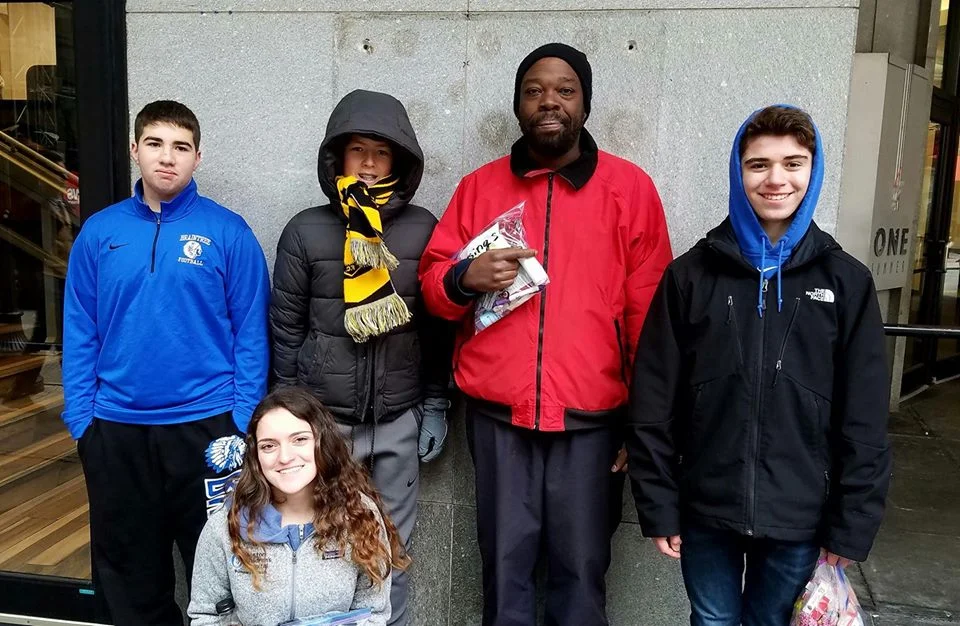 Delivering Blessings Bags to Boston Commons