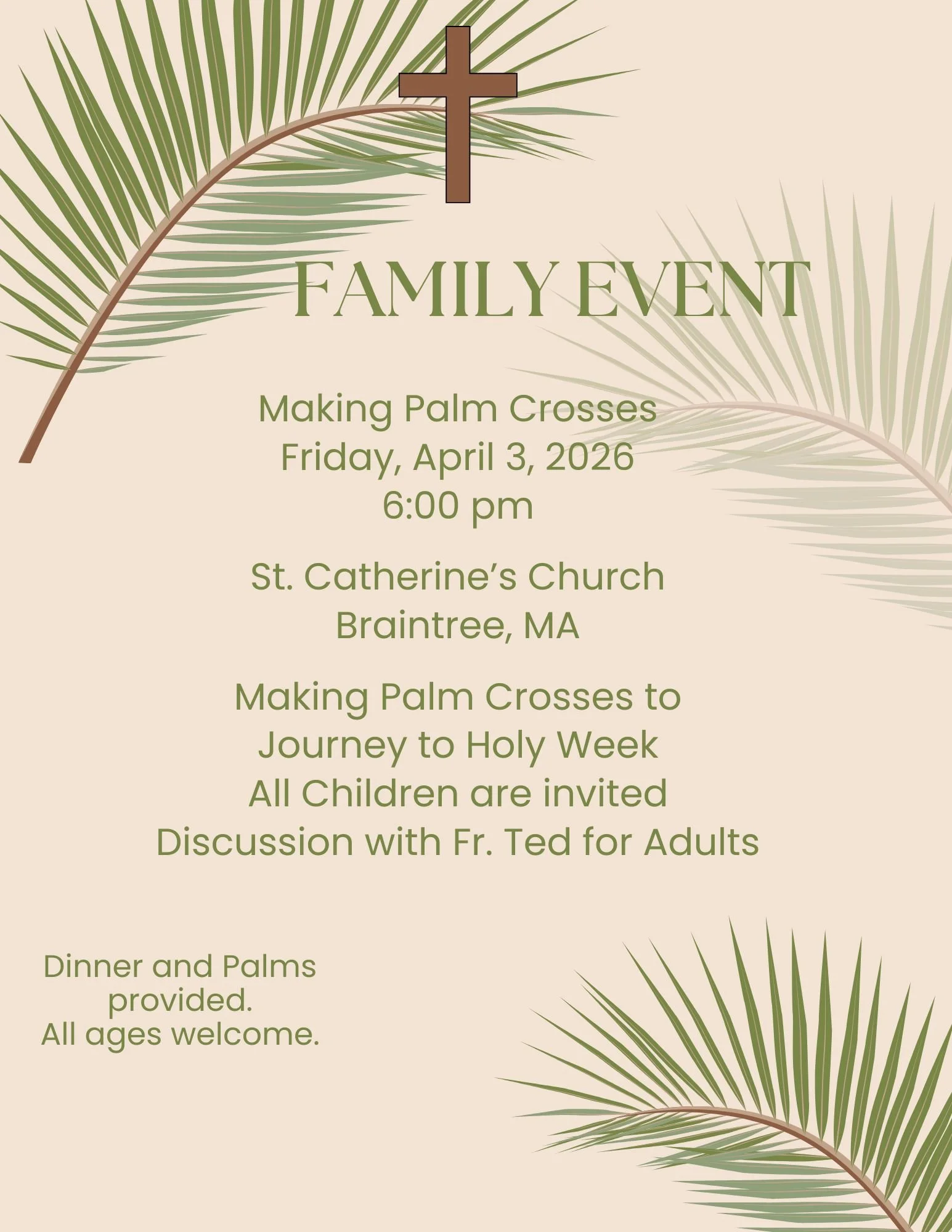  Family Event ~ Making Palm Crosses