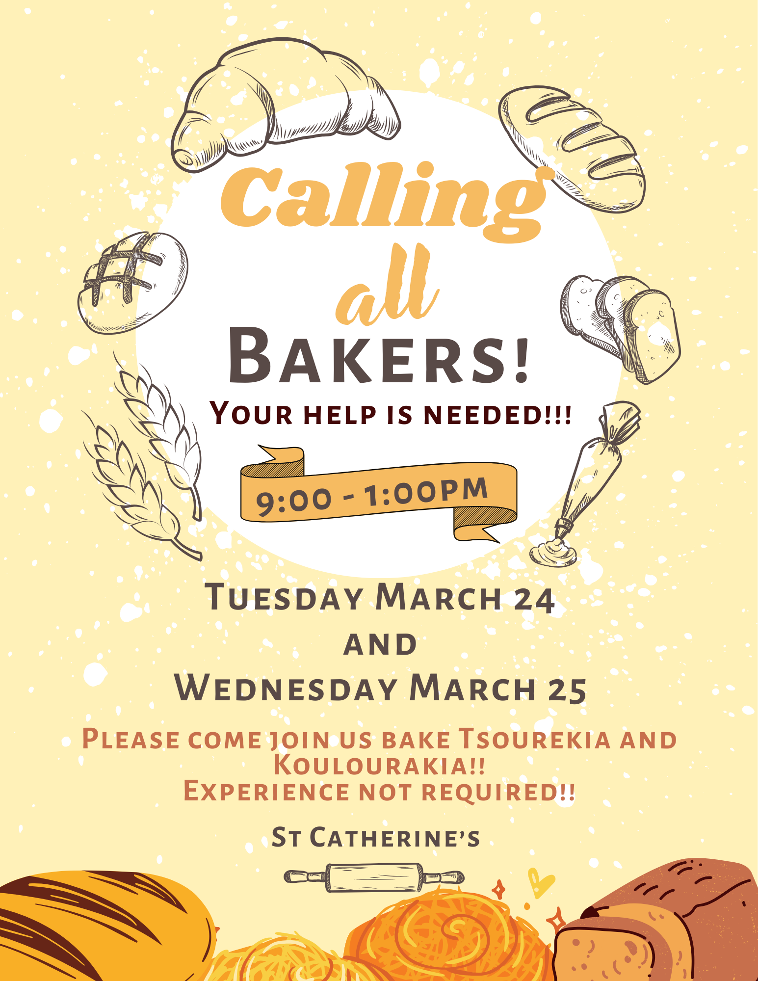 Philoptochos Baking Koulourakia &amp; Tsourekia