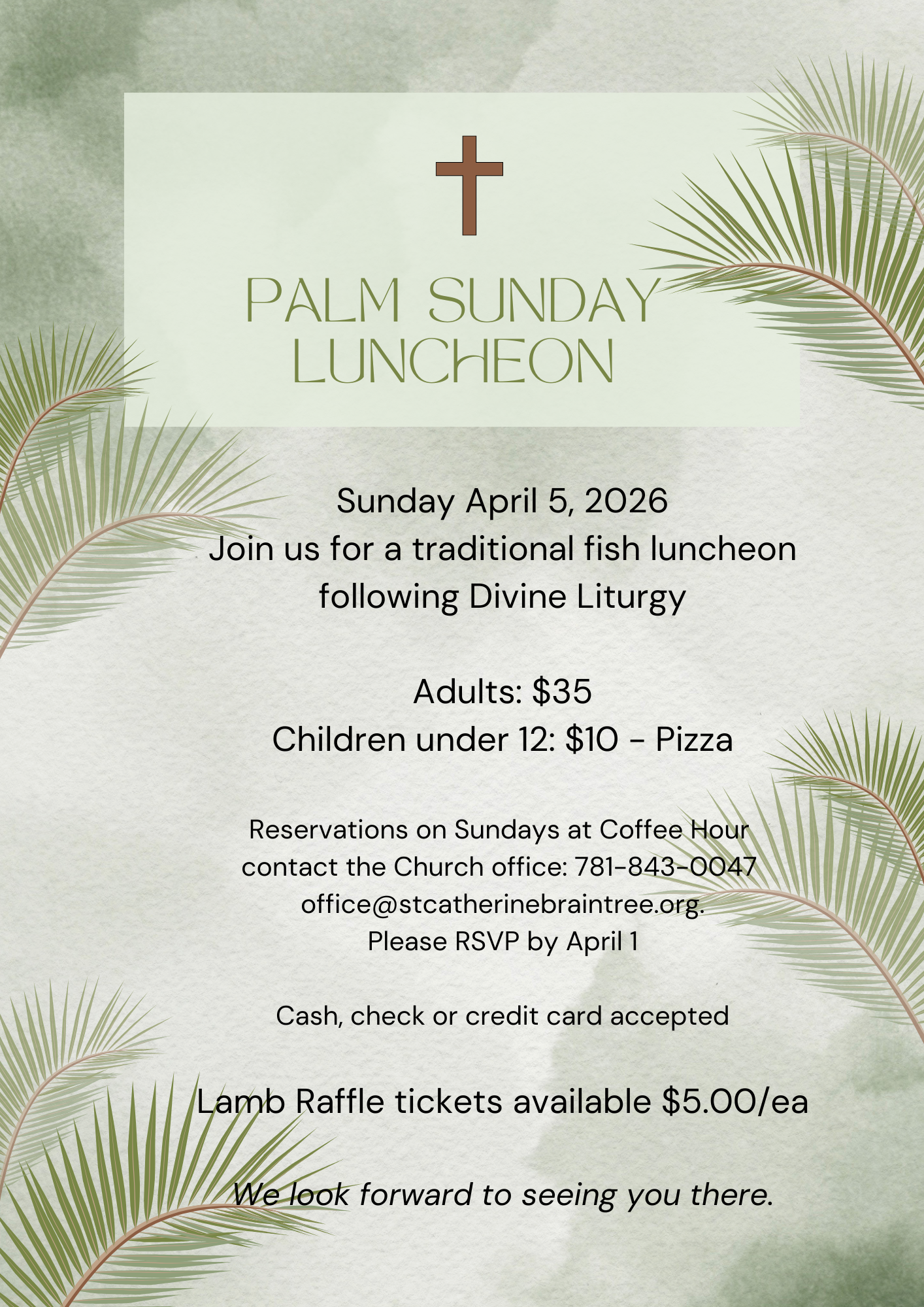 Palm Sunday Luncheon