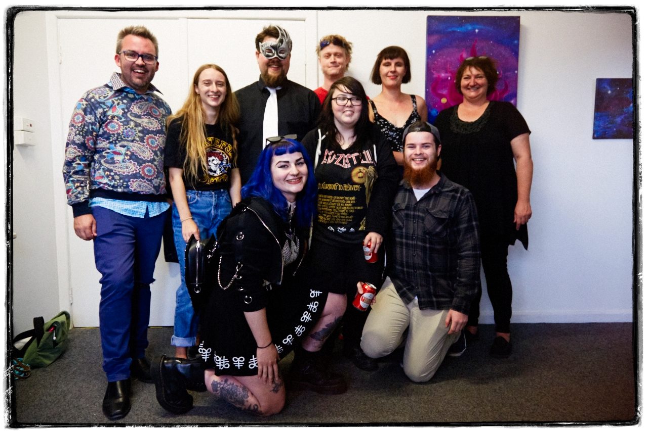 Photo By: PollyannaR The Big Picture Photographer. Back: Bryce Ives, Grace Ware, Blue Man, Ian "Gumby" Mitchell, Steph Shields, Joh Lyons. Front: Jacqueline Slavin, Teagan Barnstable-Dunn.