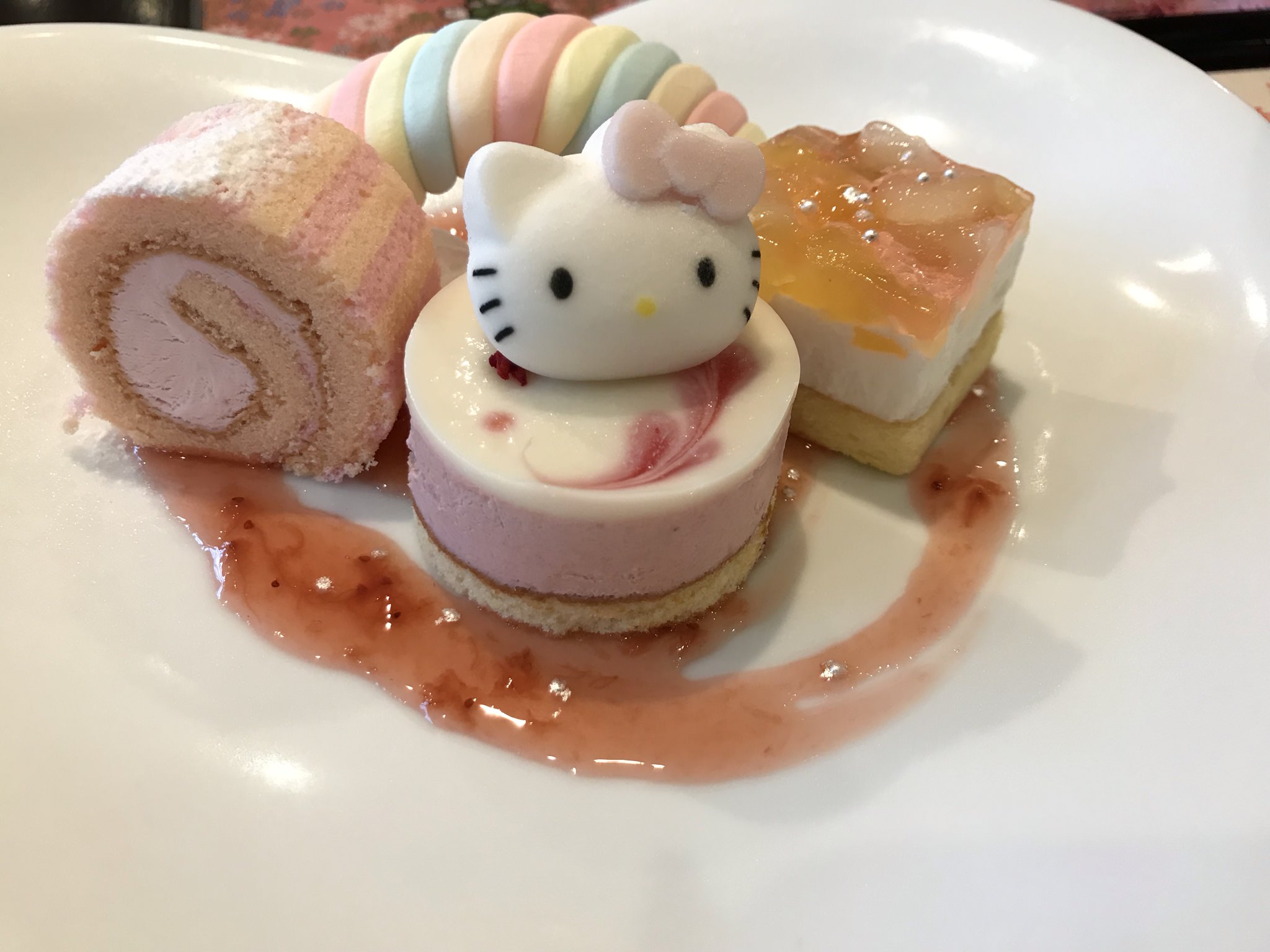 はろうきてぃ 虹のおさんぽケーキプレート