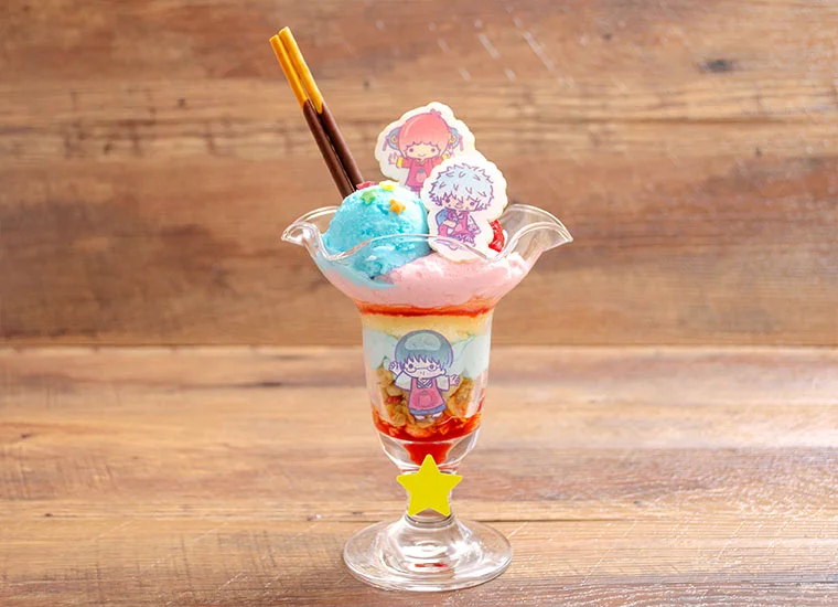 5. 万事屋×リトルツインスターズのきらきらお星さまパフェ