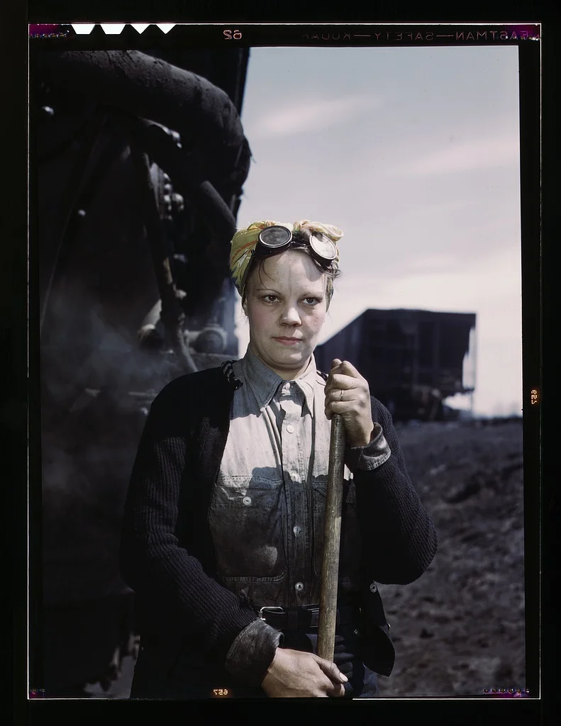 Chicago & North Western R.R., Irene Bracker, employed at the roundhouse as a wiper. Source