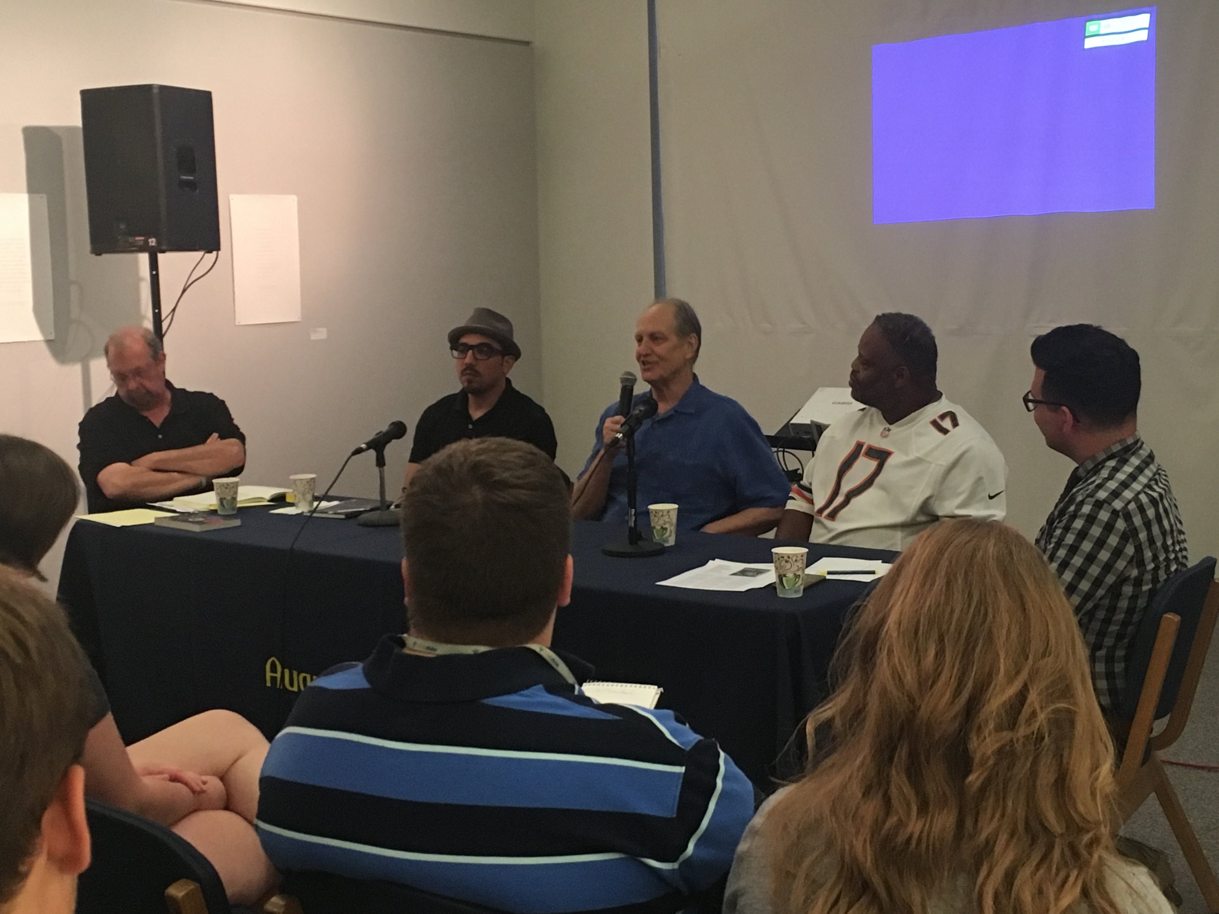 Hy Thurman, Antonio Lopez, Michael James and Stan McKinney discuss the Rainbow Coalition, moderated by Brian Lovato 