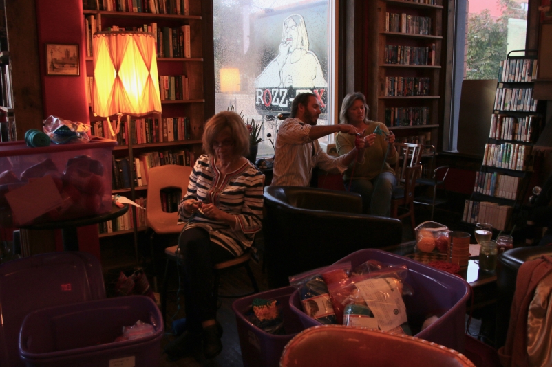 October Crochet-In at Rozz-Tox (photo courtesy of Augustana Photo Bureau)