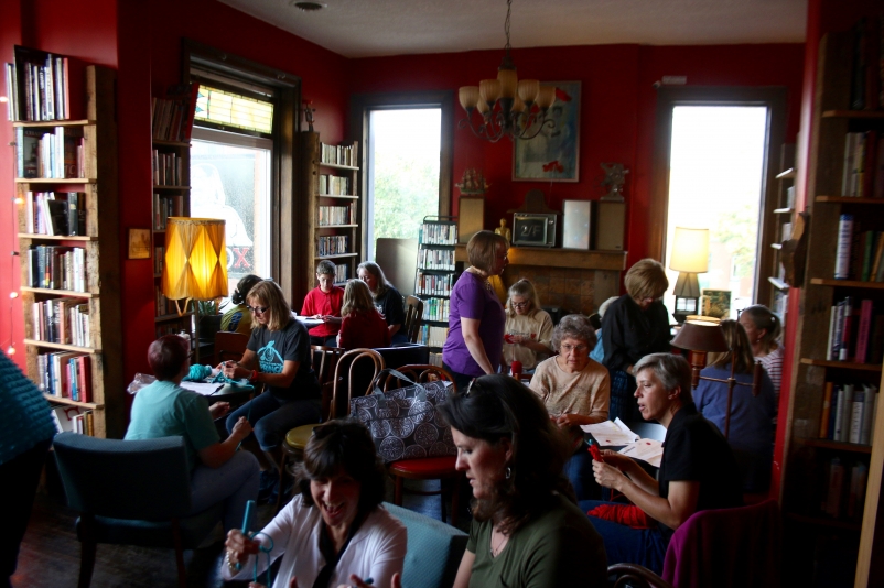 September Crochet-In at Rozz-Tox (photo courtesy of Augustana Photo Bureau)