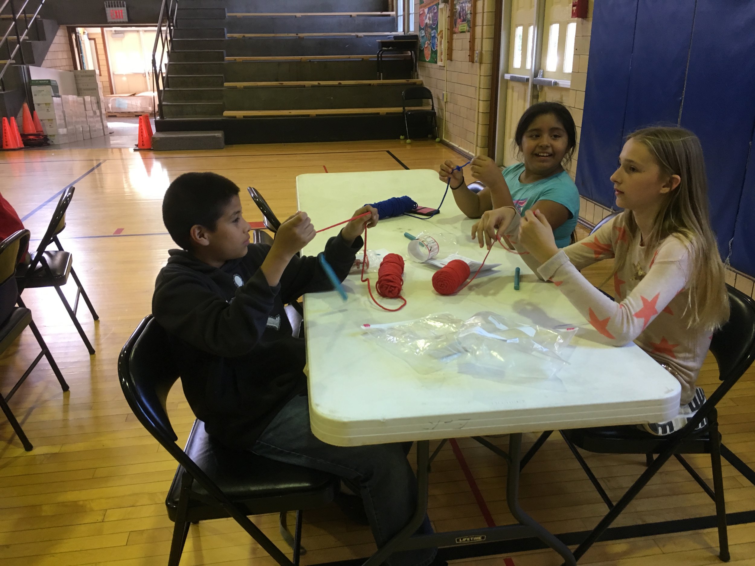 September Crochet-In at Longfellow Liberal Arts Elementary School (photo courtesy of Danielle Beliveau-Derion)