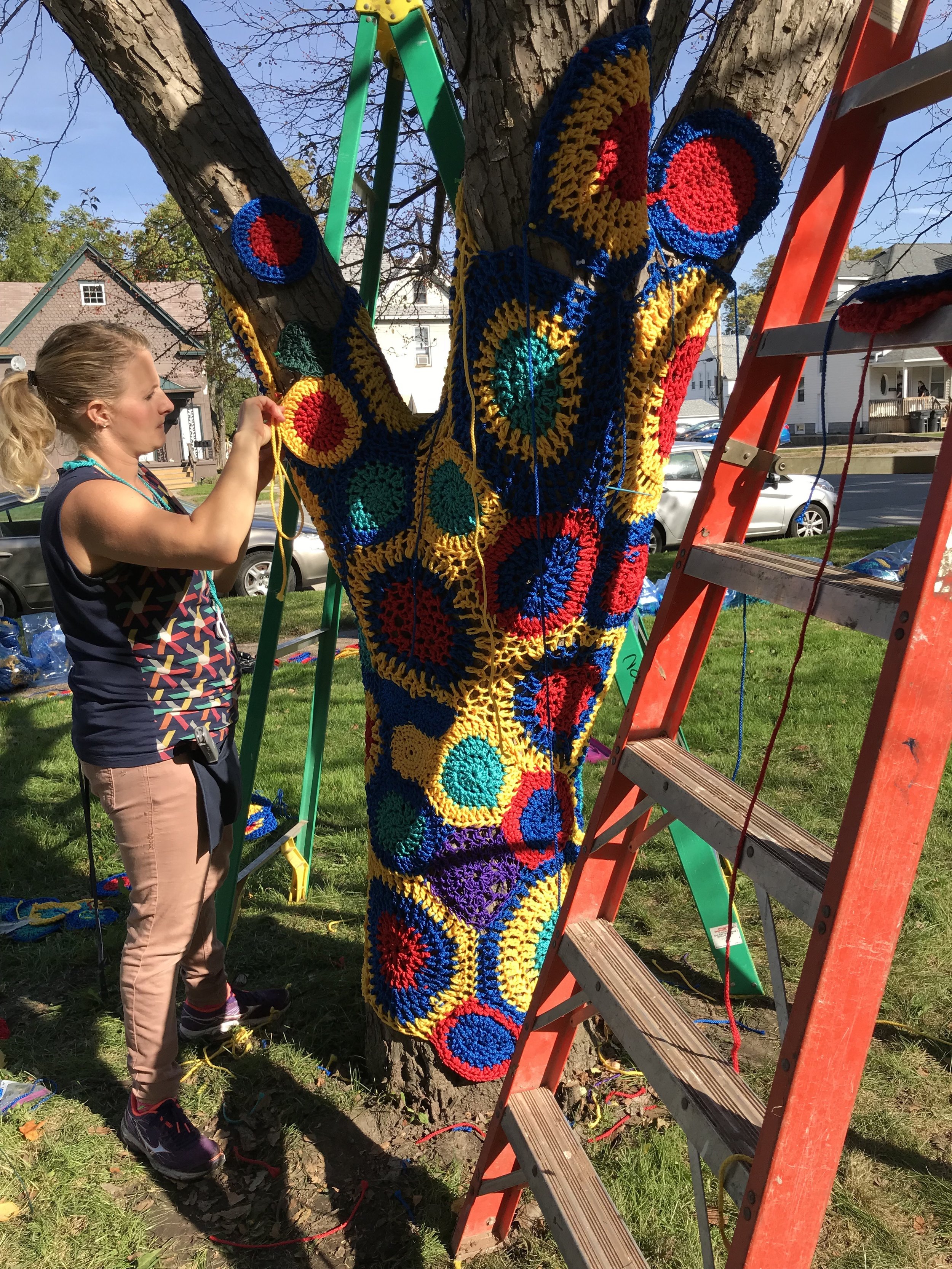 Installation at Longfellow Elementary School (photo courtesy of Carol Hummel)