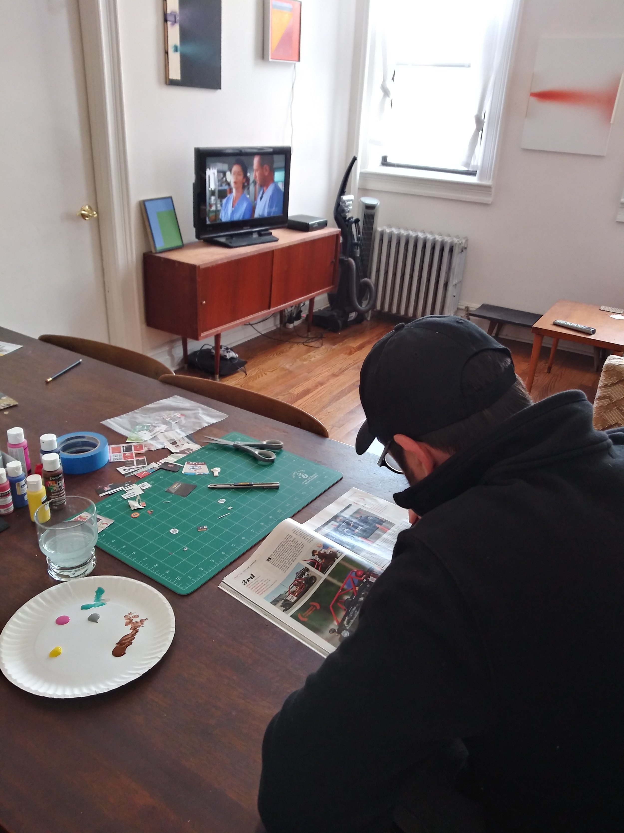 Marcos Valella working on his M series. Photo courtesy of the artist.
