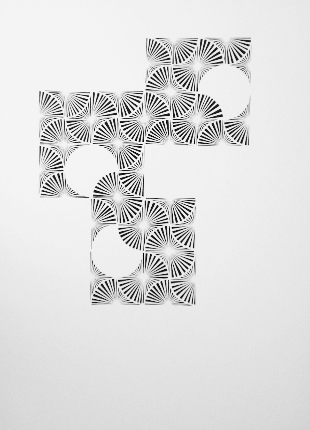  Untitled, cut-paper, 22" x 30" 2016 