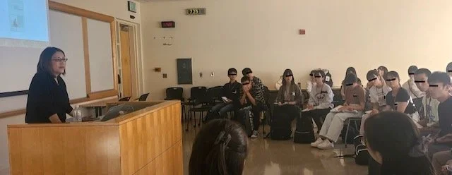 Saori taught students during their summer programs.