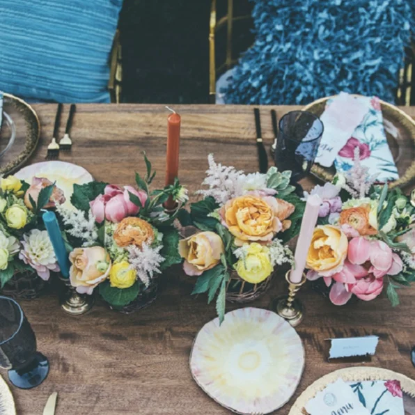                                                          Multi-Colored Styled Shoot