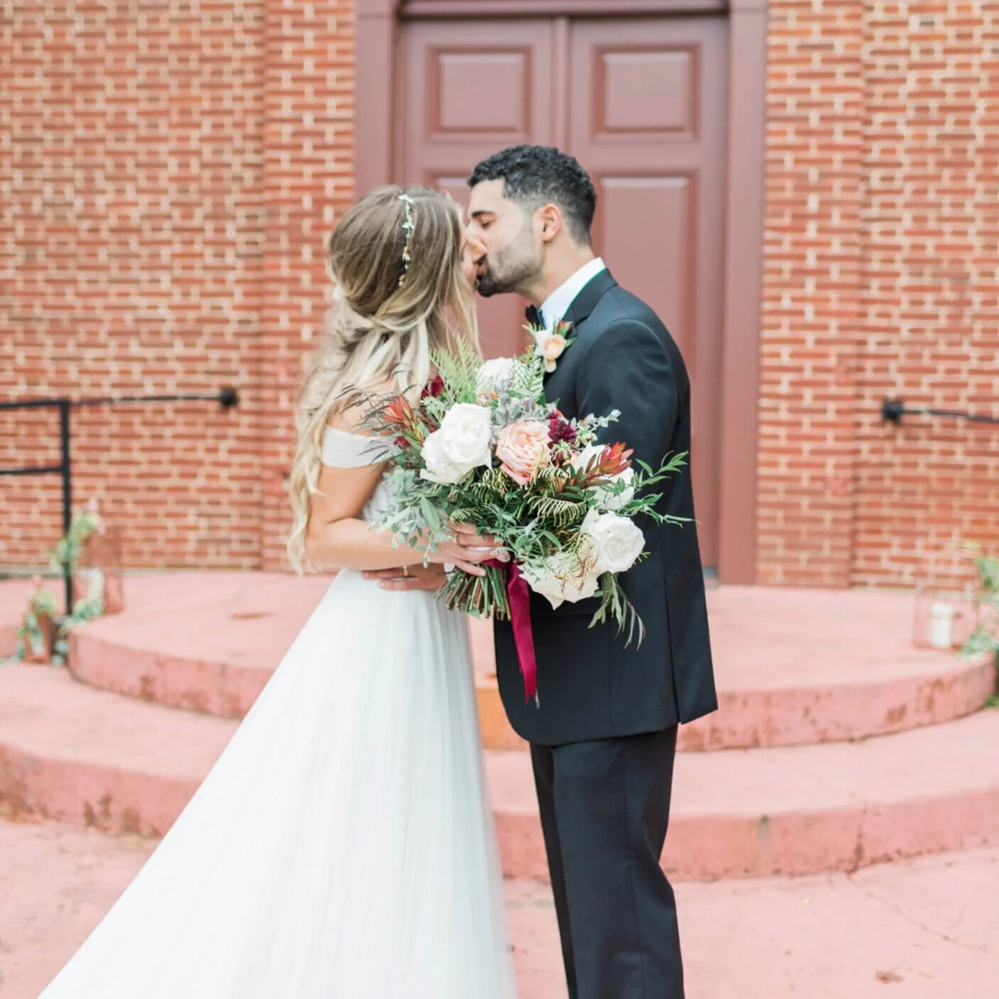                                         Liz and Alex's Rustic Boho Wedding