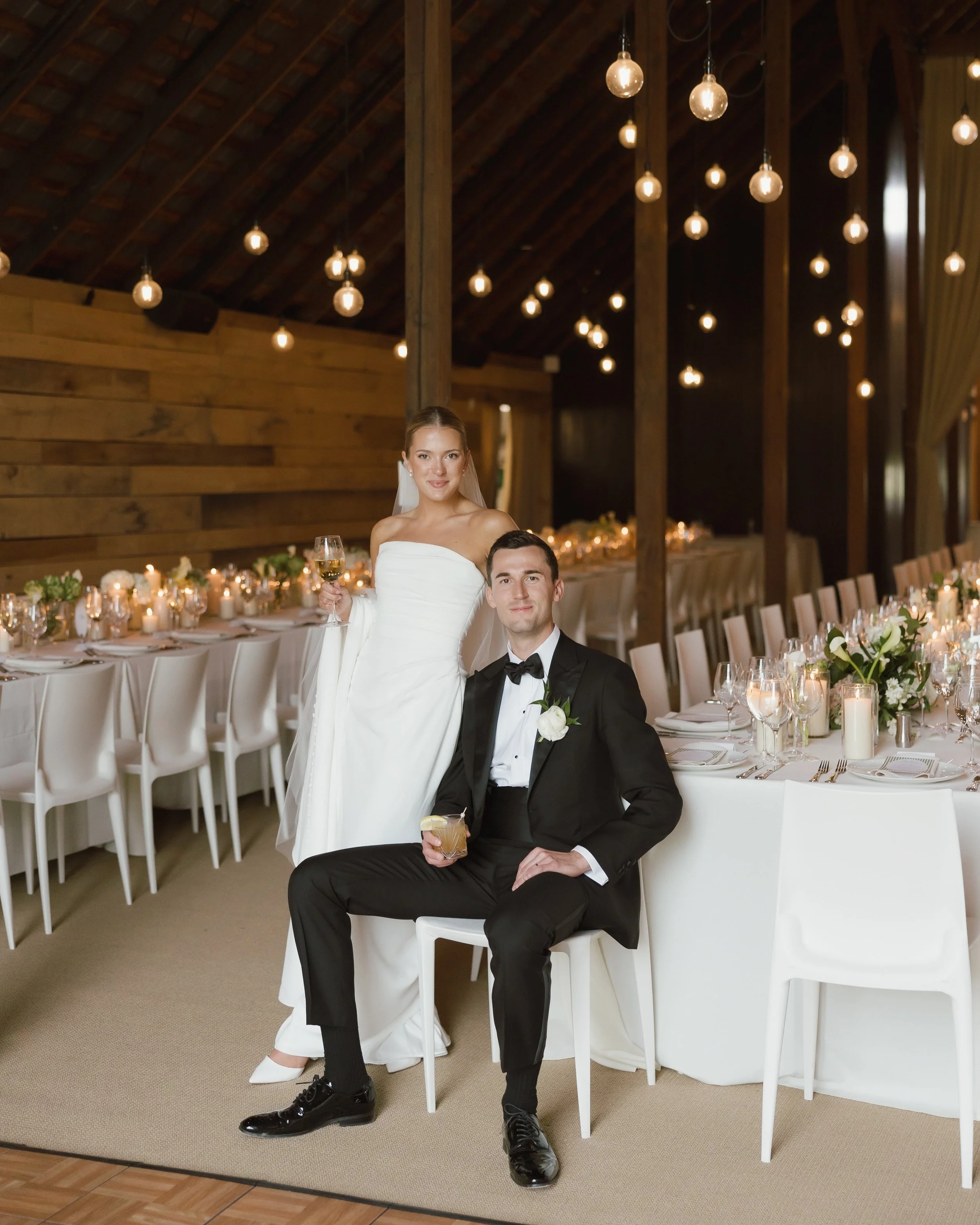 Cameron and Benjamin planned a wedding weekend that put connection at the center of every celebration. From gathering everyone around long reception tables to sharing a private cake cutting with their parents after dinner, each moment was filled with