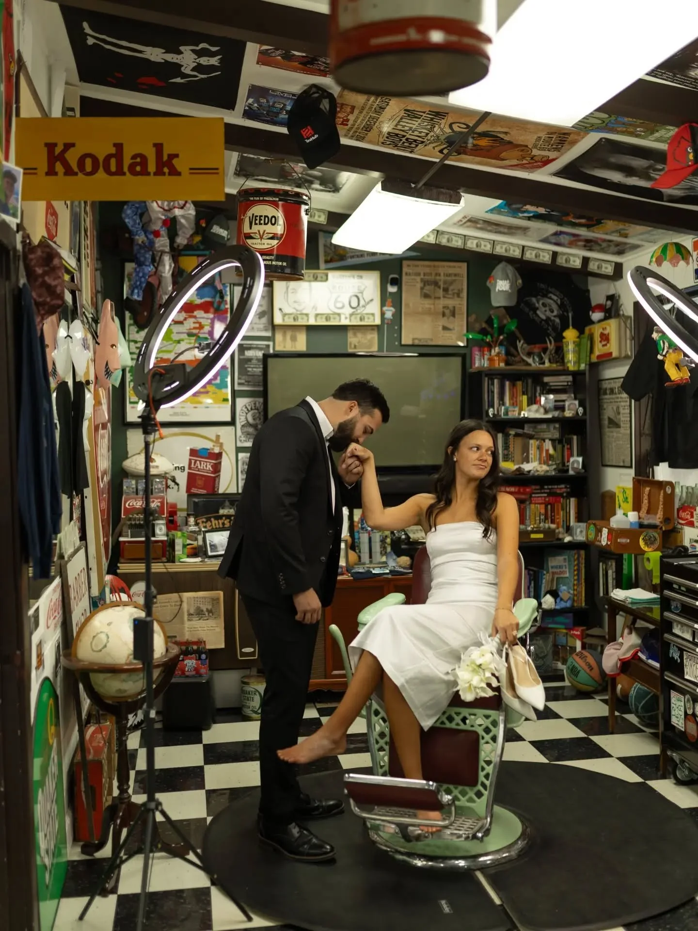 In 1984, Presley's parents eloped in a barbershop with two best friends as witnesses. More than four decades later, Presley and Hayden decided to do the same. With her grandmother's wedding band, a cake made by a local fourth grader, and two witnesse