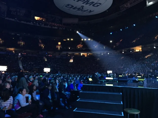 (This was our view seconds away from going onstage.)